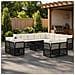 Set Divano da Giardino 14 pz Nero polyrattan - Foto miniatura 2