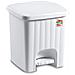 Pattumiera Con Pedalina, Polipropilene Riciclabile, 20,5x20,5x23,5 Cm Bianco - Foto miniatura 1