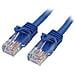 Cavo di rete CAT 5e - Cavo Patch Ethernet RJ45 UTP Blu da 1m antigroviglio - Cavo RJ45 M / M Cat 5e - Foto miniatura 1