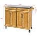Carrello Cucina Credenza Legno Piano Lavoro Cucina Piano In Acciaio È Allungabile Fkw69-n - Foto miniatura 2