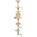 Albero Per Gatti Con Tiragraffi In Sisal Da Parete 194 Cm Beige - Foto miniatura 4