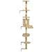 Albero Per Gatti Con Tiragraffi In Sisal Da Parete 194 Cm Beige - Foto miniatura 5