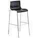 2 Sgabelli Alti HOOVER in Polipropilene - Set 2 Sgabelli Bar Design I Sedie Sgabello con Schienale I Sgabelli Ergonomici Nero Cromato - Foto miniatura 2