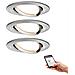 Paulmann 92959 Smarthome Zigbee - Set Di Faretti Da Incasso A Led Coin Nova Plus, 3 X 6,5 W, A Intensità Variabile, In Ferro Spazzolato - Foto miniatura 1