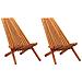 Sedie Da Giardino Pieghevoli 2 Pz In Legno Massello D'acacia - Foto miniatura 1