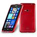 Custodia Compatibile Con Nokia Lumia 625 In Rosso - Coperchio Protettivo In Silicone Tpu Flessibile Con Design Spazzolato - Foto miniatura 1