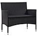 Set Divani Da Giardino 4 Pz Con Cuscini In Polyrattan Nero - Foto miniatura 2