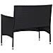 Set Divani Da Giardino 4 Pz Con Cuscini In Polyrattan Nero - Foto miniatura 4