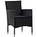 Set Divani Da Giardino 4 Pz Con Cuscini In Polyrattan Nero - Foto miniatura 5