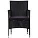 Set Divani Da Giardino 4 Pz Con Cuscini In Polyrattan Nero - Foto miniatura 6