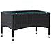 Set Divani Da Giardino 4 Pz Con Cuscini In Polyrattan Nero - Foto miniatura 8