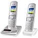 Telefono Fisso Dect Cordless Panasonic Kx-tgh722g Ab, 2x Ricevitori Argento - Foto miniatura 2