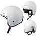 Casco Moto Jet Omologato Ece 22-05 Bianco Custom Scooter Naked Style Tg. s - Foto miniatura 1