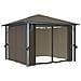 Gazebo Con Tenda 300x300 Cm Grigio Talpa In Alluminio - Foto miniatura 2