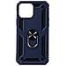 Cover Iphone 13 Pro Max Anti-urto Ibrida Anello Funzione Supporto Blu Notte - Foto miniatura 1