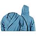 Accappatoio Con Cappuccio In Microfibra Adulto Unisex In Tinta Unita Vari Colori Xl Azzurro - Foto miniatura 4