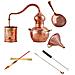 Set Completo Alambicco, Distillatore - Alembic Premium Con Setaccio E Cucchiaio Da Bar, Rame 2l - Foto miniatura 2