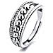 Anello Antistress Con Sfere Girevoli Regolabili Argento Silver S - Foto miniatura 1