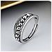Anello Antistress Con Sfere Girevoli Regolabili Argento Silver S - Foto miniatura 3