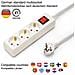 Multipresa Standard Schuko 3x16a, Con Interruttore, Cavo Lungo 1m, H05vv-f3g1.0mm2, Ce - Foto miniatura 1