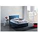 Letto Piazza E Mezza Chicca, Letto Contenitore Con Rivestimento In Tessuto, 100% Made In Italy, Apertura Frontale, Con Materasso Cm 120x200 Incluso, Blu - Foto miniatura 1