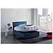 Letto Piazza E Mezza Chicca, Letto Contenitore Con Rivestimento In Tessuto, 100% Made In Italy, Apertura Frontale, Con Materasso Cm 120x200 Incluso, Blu - Foto miniatura 3