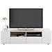 Mobile Porta Tv Topeka, Credenza Per Televisione Da Soggiorno, Supporto Per Tv Moderno, Credenza Bassa Multiuso, 138x42h36 Cm, Bianco E Rovere - Foto miniatura 4