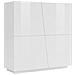 Credenza Pavel, Madia Da Cucina A 4 Ante, Buffet Da Soggiorno, 100% Made In Italy, Cm 120x43h126, Bianco Lucido - Foto miniatura 2