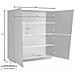 Credenza Pavel, Madia Da Cucina A 4 Ante, Buffet Da Soggiorno, 100% Made In Italy, Cm 120x43h126, Bianco Lucido - Foto miniatura 3