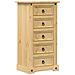 Comodino Corona 53x39x103 Cm In Legno Massello Di Pino - Foto miniatura 2