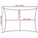 Vela Parasole 160 G /m Rettangolare Sabbia 5x7 M In Hdpe - Foto miniatura 8
