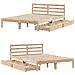 Letto senza Materasso 120x200 cm in Legno Massello di Pino - Foto miniatura 3