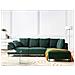 Divano Angolare 4 Posti Lunner Velluto A Coste Verde Scuro Lato Sinistro - Foto miniatura 1