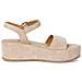 Ivory Suede Casual Open Sandals Sandali Pelle Scarpe Donna Beige Eu 38, 1-28020-42 419 - Foto miniatura 3