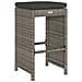 Sgabelli Bar da Giardino con Cuscini 6 pz Grigi in Polyrattan - Foto miniatura 5