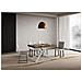 Tavolo allungabile 90x130/390 cm Plaker noce gambe bianche - Foto miniatura 2
