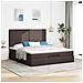 Struttura Letto Pouf Con Materasso 180x200 Cm In Tessuto - Foto miniatura 3