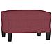 Lusso Casadino -  Divano A 3 Posti Con Poggiapiedi Rosso Vino 180 Cm In Tessuto - Foto miniatura 4