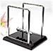 Palline Dell'equilibrio Di Newton's Cradle Con Base, Giocattoli Da Scrivania Black - Foto miniatura 4