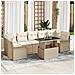 Set Divani Giardino 8 Pezzi con Cuscini Beige in Rattan Polietilene - Foto miniatura 2