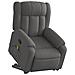 Poltrona Alzapersona Massaggi Reclinabile Grigio Scuro Tessuto - Foto miniatura 3