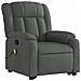 Poltrona Alzapersona Massaggi Reclinabile Grigio Scuro Tessuto - Foto miniatura 4