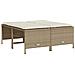 Set Divano da Giardino 5 pz con Cuscini Beige in Polyrattan - Foto miniatura 4