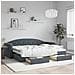 Divano Letto Estraibile Cassetti Grigio Scuro 80x200cm Velluto - Foto miniatura 2