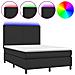 Giroletto a Molle con Materasso e LED Nero 140x200cm Similpelle - Foto miniatura 1