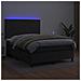 Giroletto a Molle con Materasso e LED Nero 140x200cm Similpelle - Foto miniatura 4