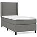 Giroletto a Molle con Materasso Grigio Scuro 80x200 cm Tessuto - Foto miniatura 1