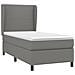 Giroletto a Molle con Materasso Grigio Scuro 80x200 cm Tessuto - Foto miniatura 3