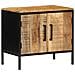 Comodino 50x30x45 cm Legno Massello di Mango Grezzo - Foto miniatura 1