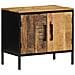 Comodino 50x30x45 cm Legno Massello di Mango Grezzo - Foto miniatura 3